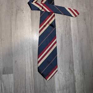 LUCIANO‎ BARBERA Blue Red Silk Tie Made In Italy Designer
